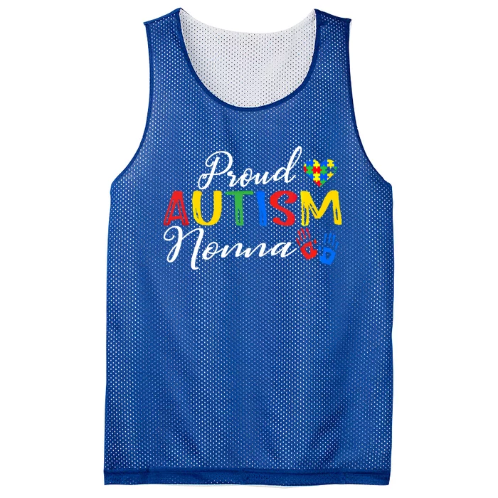 Proud Autism Nonna Autism Awareness Month Autistic Support Gift Mesh Reversible Basketball Jersey Tank