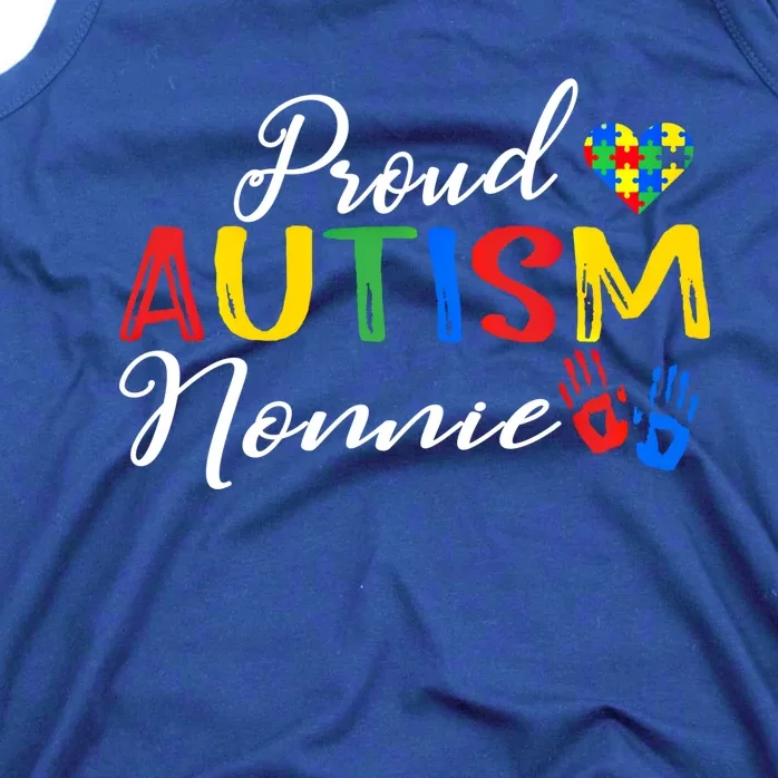 Proud Autism Nonnie Autism Awareness Month Autistic Support Great Gift Tank Top