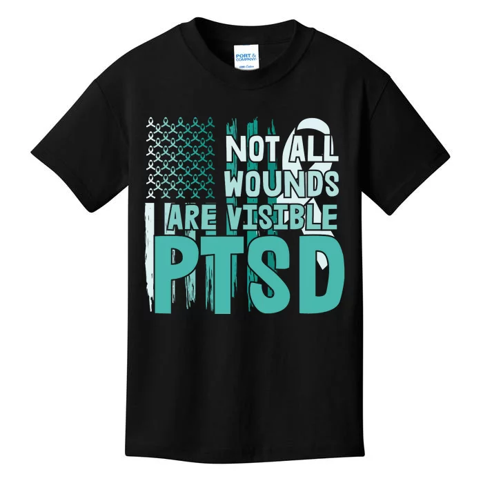 PTSD Awareness Not All Wounds Are Visible Kids T-Shirt