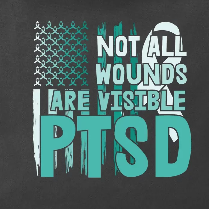 PTSD Awareness Not All Wounds Are Visible Zip Tote Bag