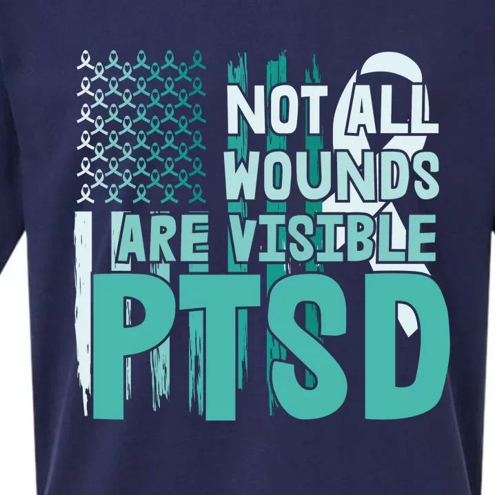 PTSD Awareness Not All Wounds Are Visible Sueded Cloud Jersey T-Shirt