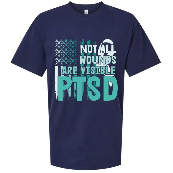 PTSD Awareness Not All Wounds Are Visible Sueded Cloud Jersey T-Shirt