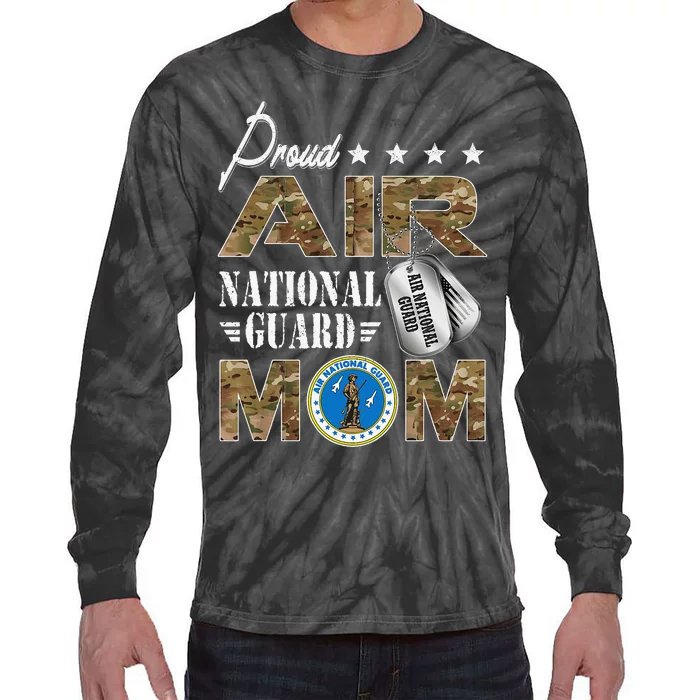 Proud Air National Guard Mom Air National Guard Mom Gift Tie-Dye Long Sleeve Shirt