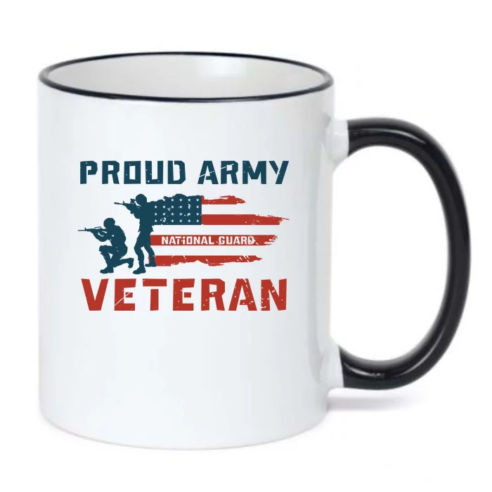 Proud Army National Guard US Army Veteran Day Black Color Changing Mug