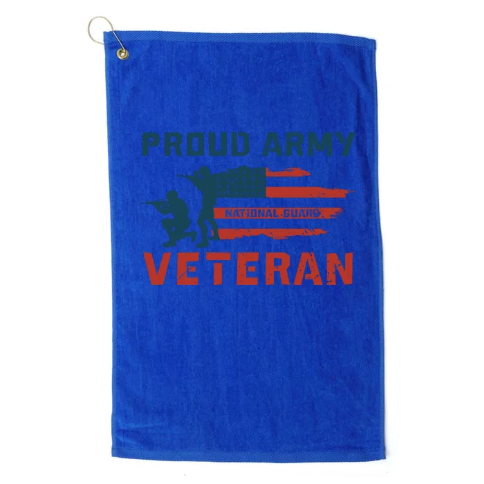 Proud Army National Guard US Army Veteran Day Platinum Collection Golf Towel