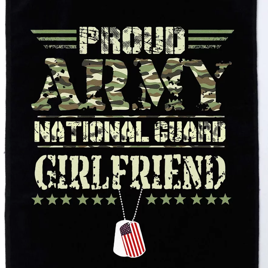 Proud Army National Guard Girlfriend USA Military Veteran Platinum Collection Golf Towel