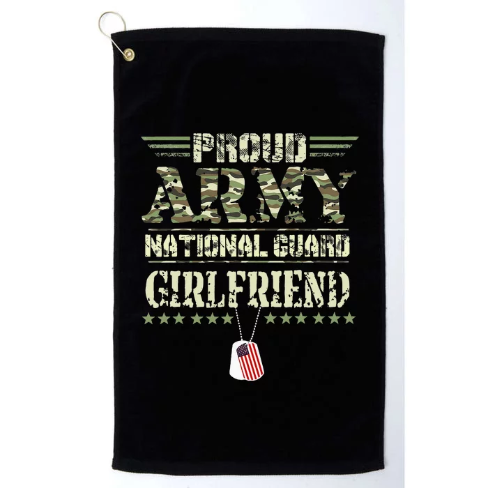 Proud Army National Guard Girlfriend USA Military Veteran Platinum Collection Golf Towel