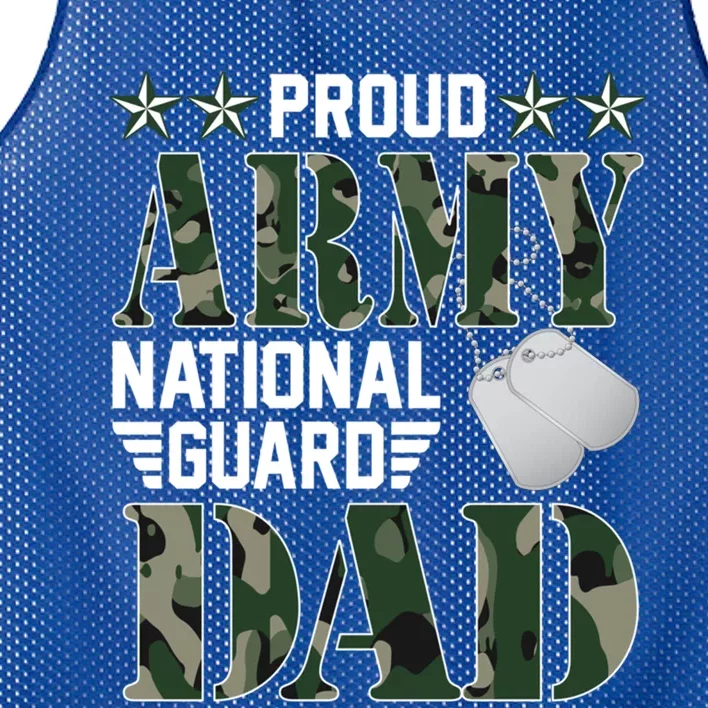 Proud Army National Guard Dad Military Family Veteran Cute Gift Mesh Reversible Basketball Jersey Tank