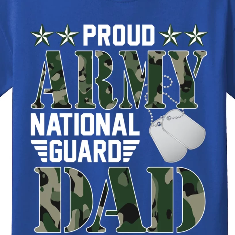 Proud Army National Guard Dad Military Family Veteran Cute Gift Kids T-Shirt