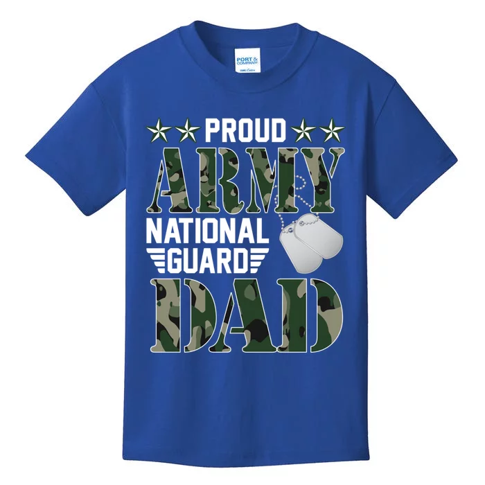 Proud Army National Guard Dad Military Family Veteran Cute Gift Kids T-Shirt