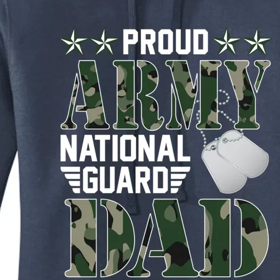 Proud Army National Guard Dad Military Family Veteran Cute Gift Women's Pullover Hoodie