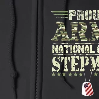 Proud Army National Guard Stepmom US Military Veteran Full Zip Hoodie