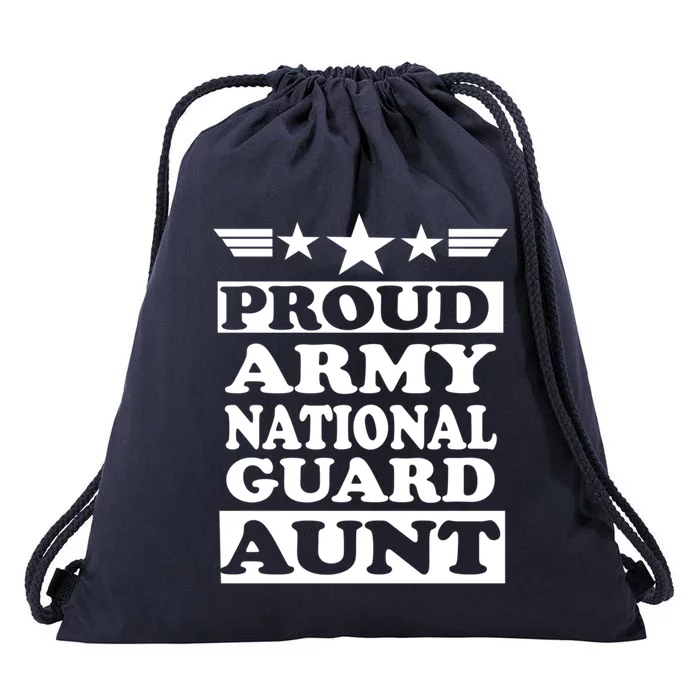 Proud Army National Guard Aunt National Memorial Day Great Gift Drawstring Bag