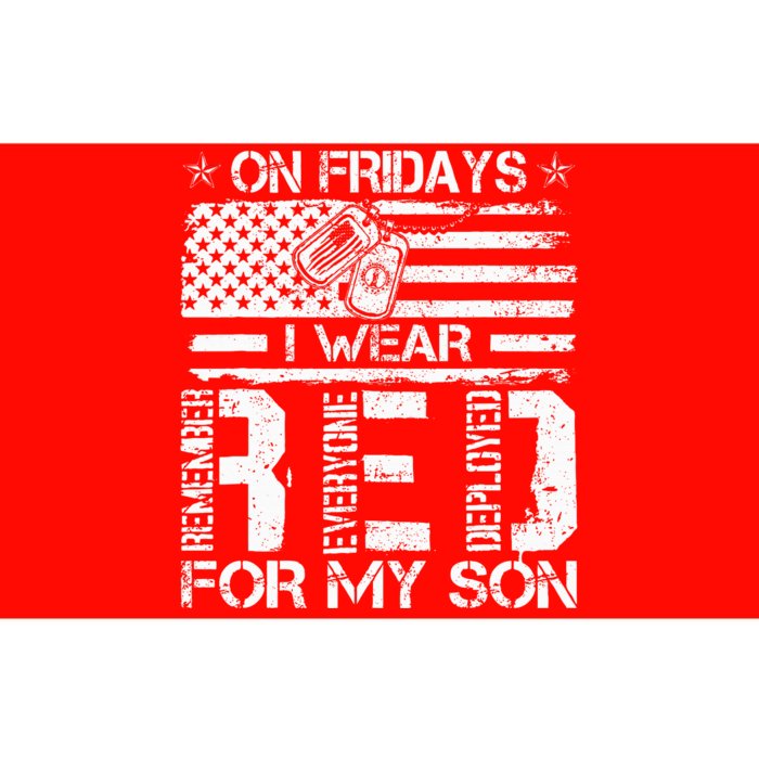 Proud Army National Guard Mom On Fridays I We Wear Red Bumper Sticker