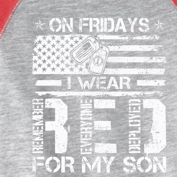 Proud Army National Guard Mom On Fridays I We Wear Red Toddler Fine Jersey T-Shirt