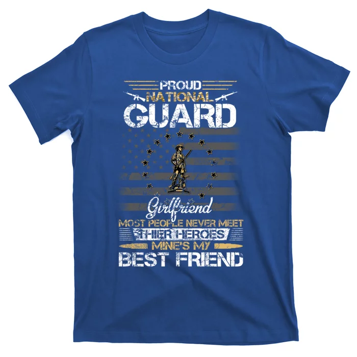 Proud Army National Guard Friend Flag Gift U S Military Gift T-Shirt