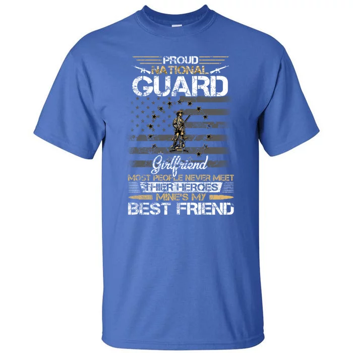 Proud Army National Guard Friend Flag Gift U S Military Gift Tall T-Shirt