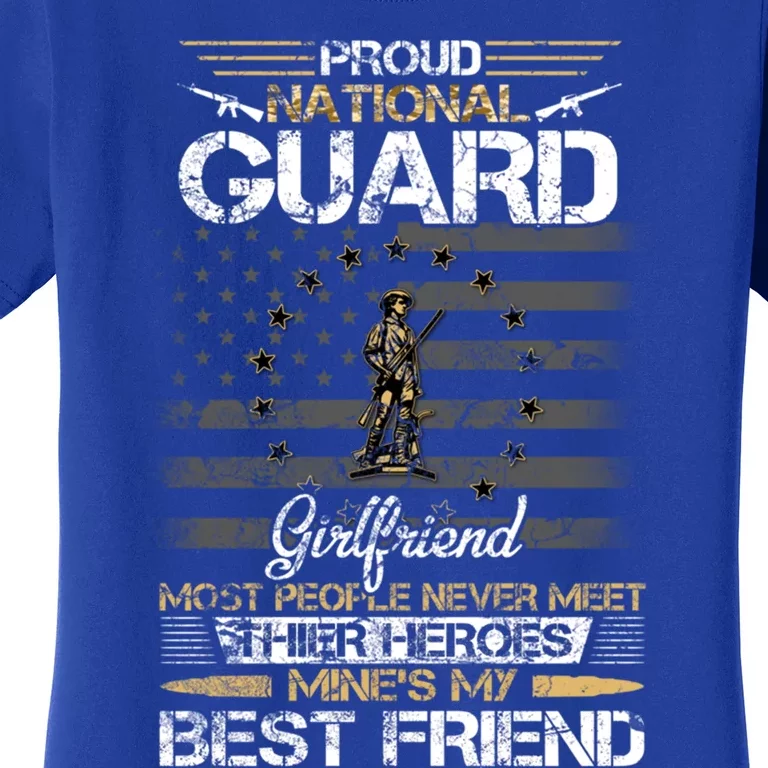 Proud Army National Guard Friend Flag Gift U S Military Gift Women's T-Shirt