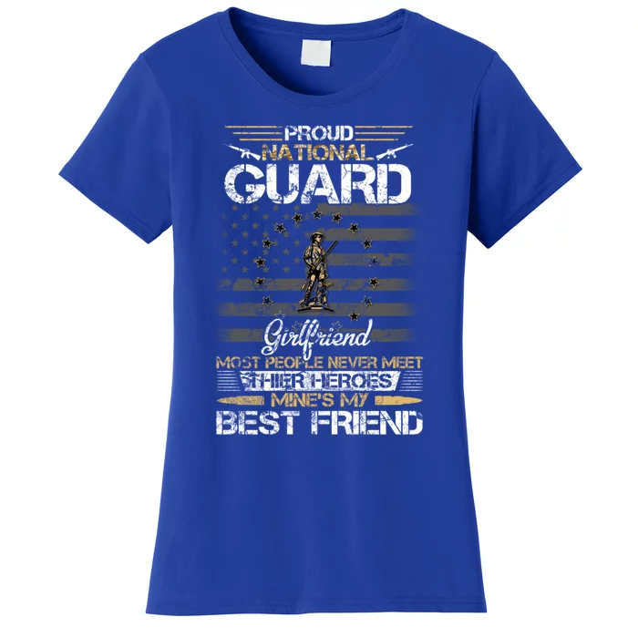 Proud Army National Guard Friend Flag Gift U S Military Gift Women's T-Shirt