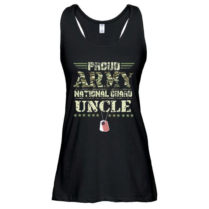 Proud Army National Guard Uncle USA Military Veteran Ladies Essential Flowy Tank