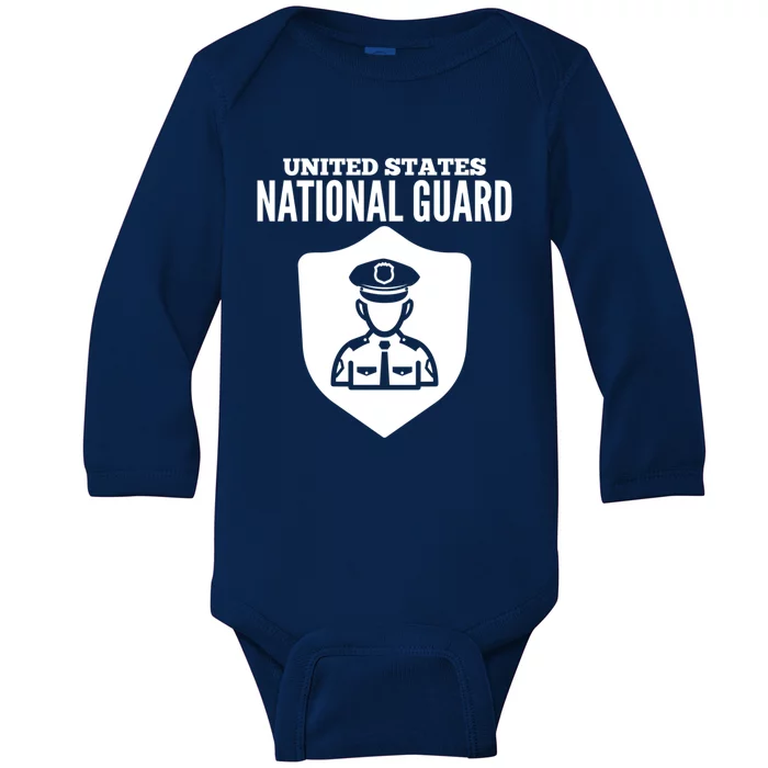 Patriotic American National Guard Soldier Usa Military Gift Cool Gift Baby Long Sleeve Bodysuit