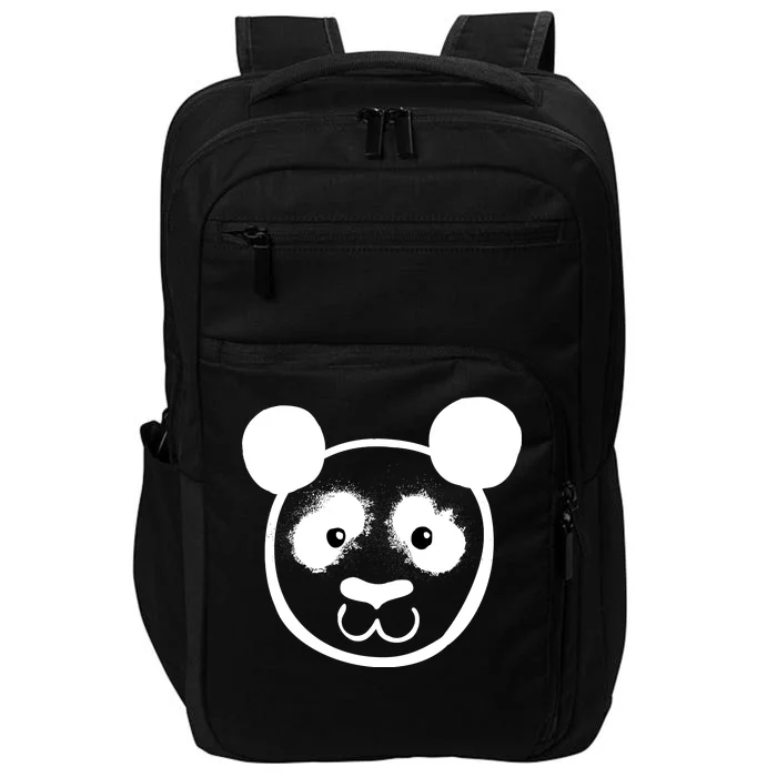 Panda Bear Face Silhouette Impact Tech Backpack