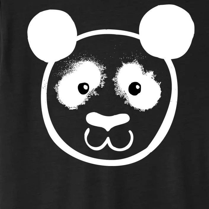 Panda Bear Face Silhouette ChromaSoft Performance T-Shirt