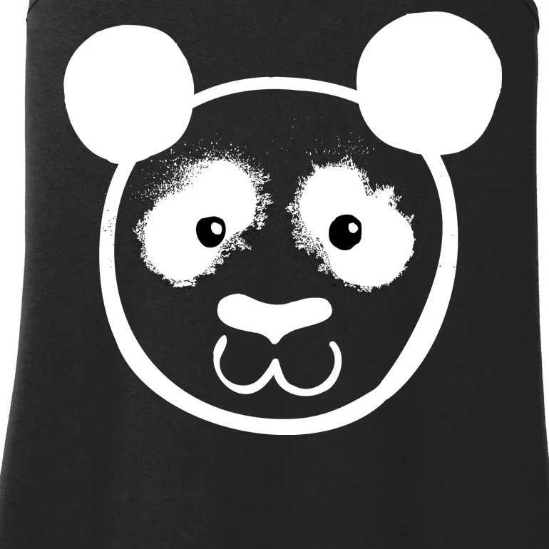 Panda Bear Face Silhouette Ladies Essential Tank