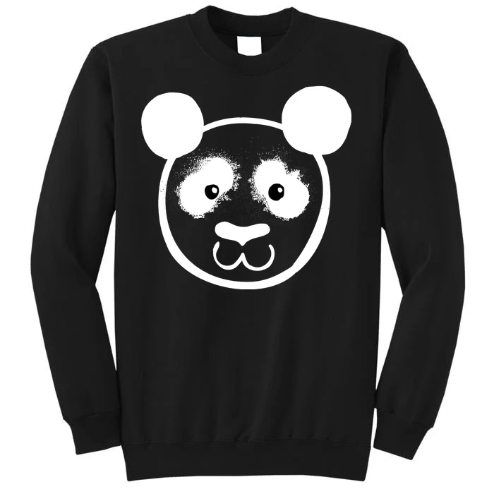 Panda Bear Face Silhouette Tall Sweatshirt