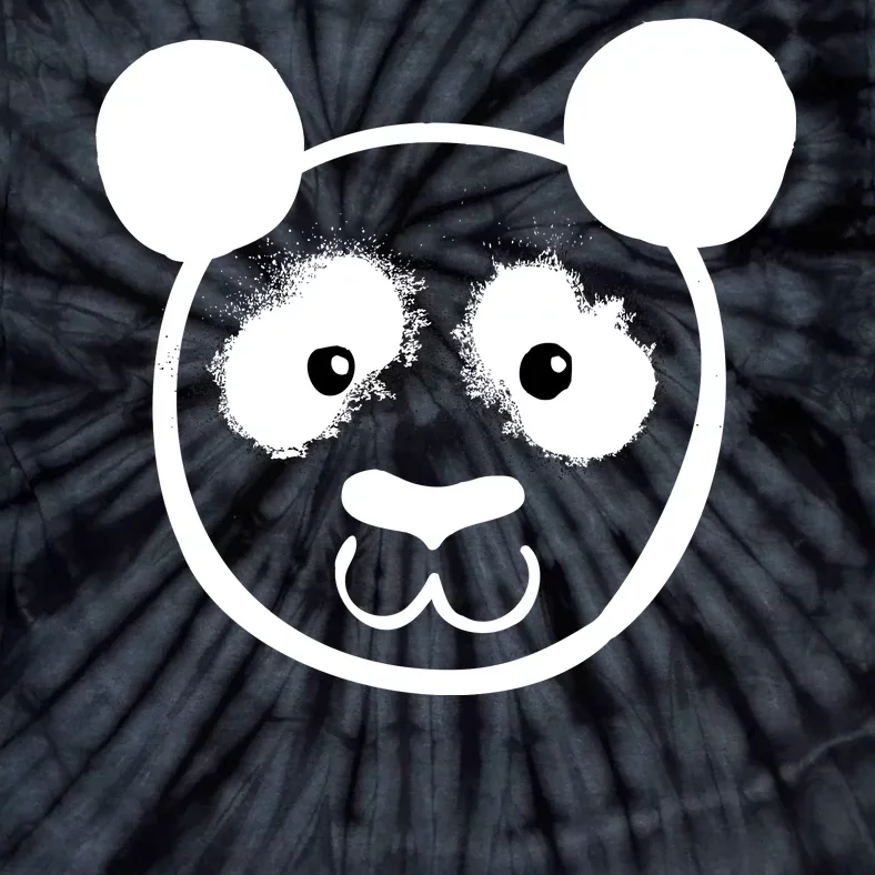 Panda Bear Face Silhouette Tie-Dye T-Shirt