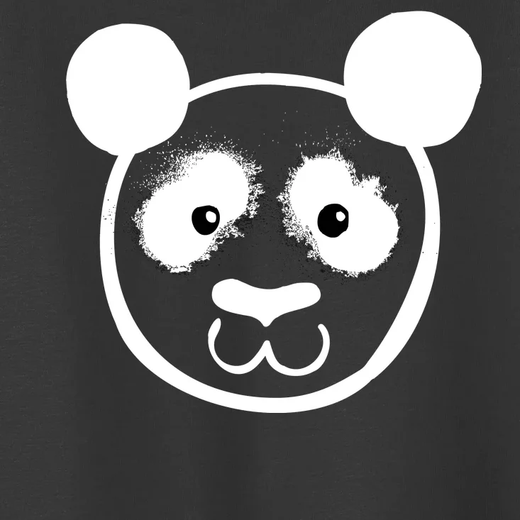 Panda Bear Face Silhouette Toddler T-Shirt