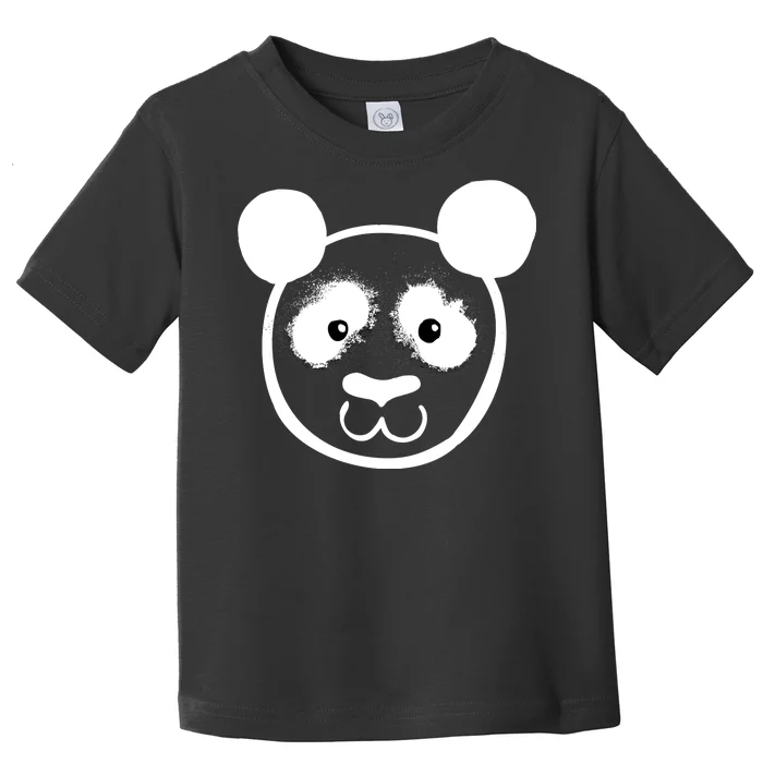 Panda Bear Face Silhouette Toddler T-Shirt