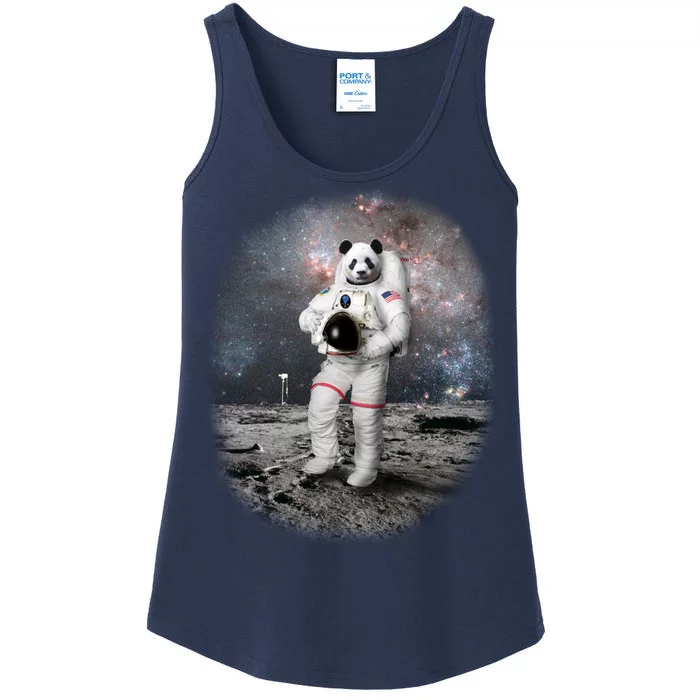 Panda In Space Astronaut Ladies Essential Tank