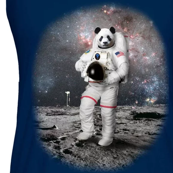 Panda In Space Astronaut Ladies Essential Flowy Tank