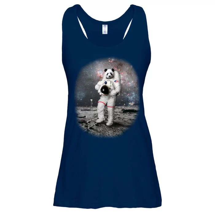 Panda In Space Astronaut Ladies Essential Flowy Tank