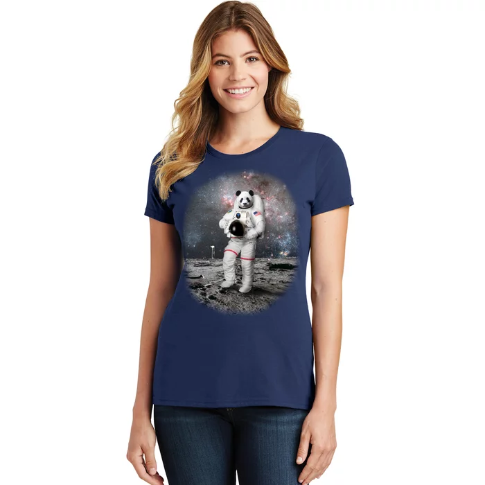 Panda In Space Astronaut Women's T-Shirt