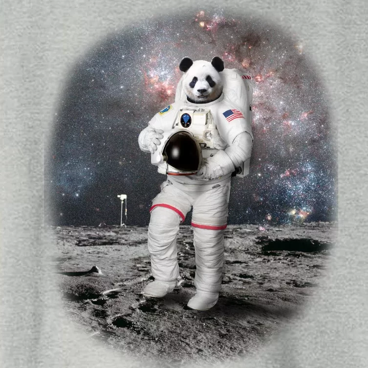 Panda In Space Astronaut Women's Crop Top Tee