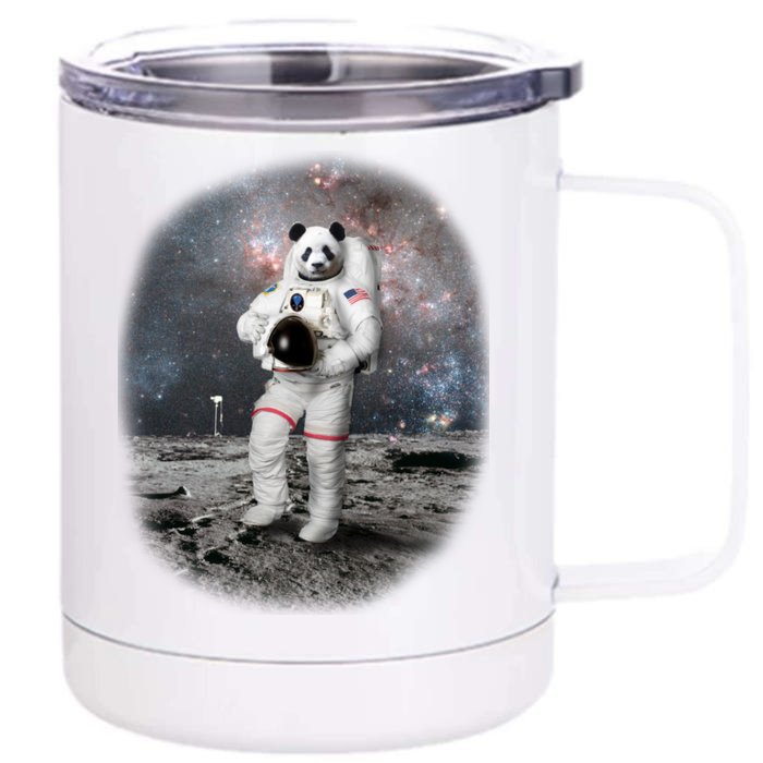 Panda In Space Astronaut Front & Back 12oz Stainless Steel Tumbler Cup