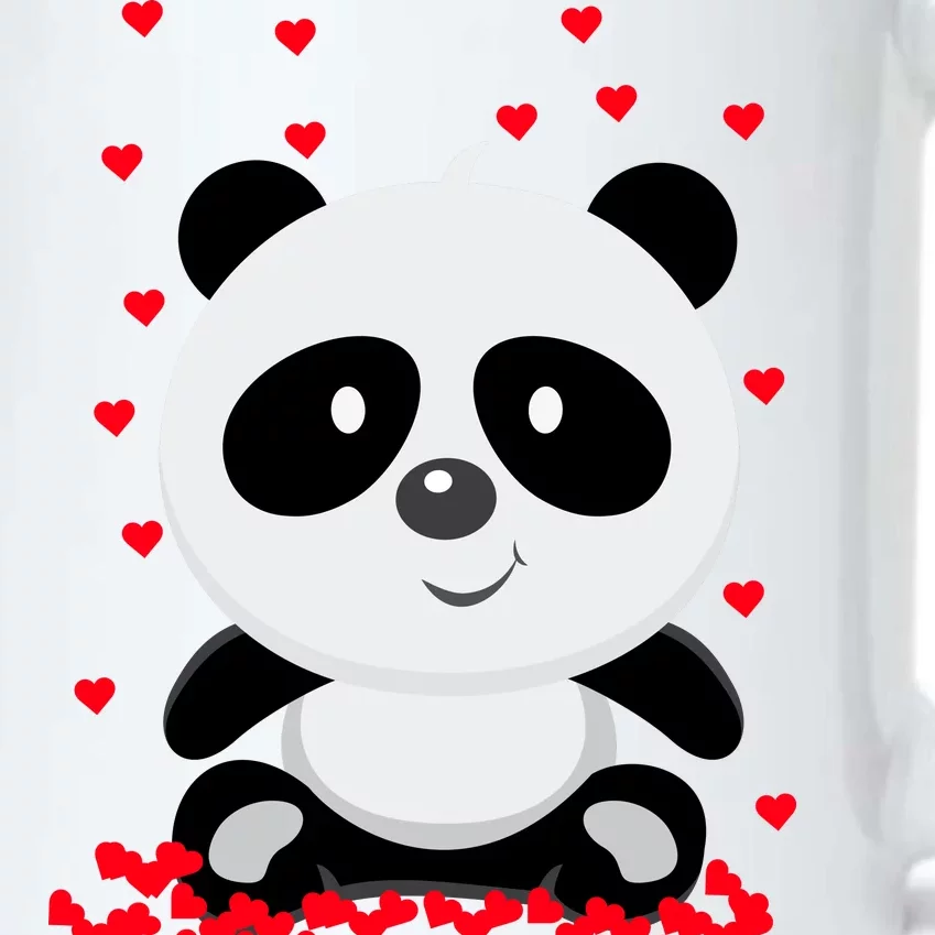 Panda Love Black Color Changing Mug