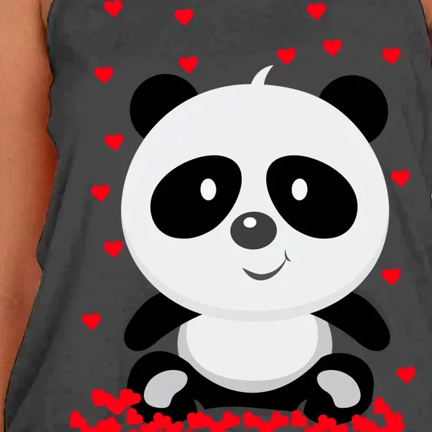 Panda Love Women's Knotted Racerback Tank