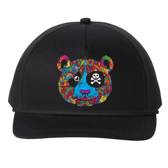 Panda Pirate Abstract Snapback Five-Panel Rope Hat