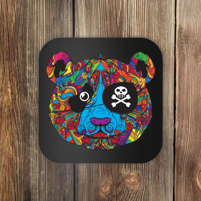 Panda Pirate Abstract Coaster