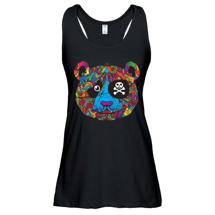 Panda Pirate Abstract Ladies Essential Flowy Tank