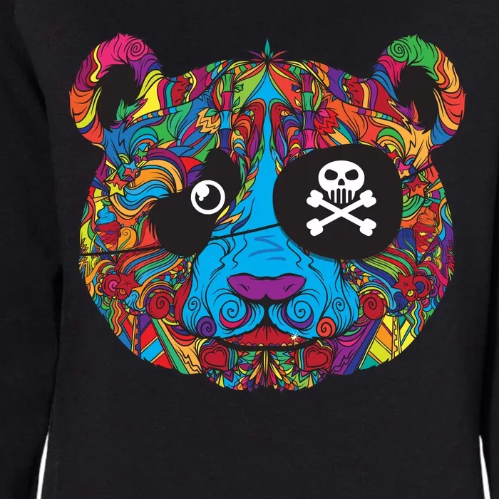 Panda Pirate Abstract Womens California Wash Sweatshirt