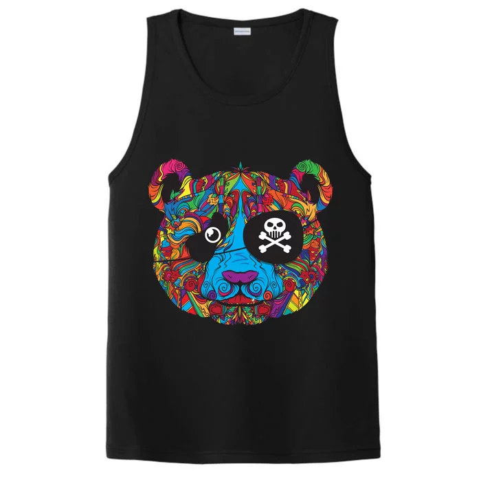 Panda Pirate Abstract Performance Tank