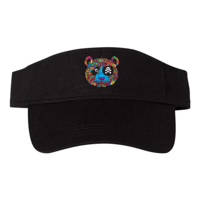 Panda Pirate Abstract Valucap Bio-Washed Visor