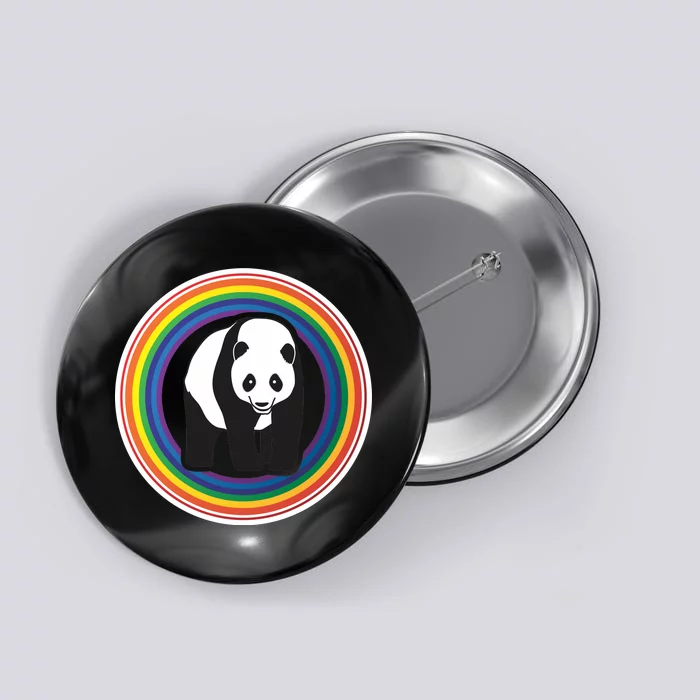 Panda Rainbow Button