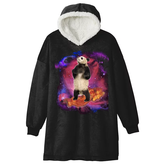 Panda Surfing Bacon In Space Hooded Wearable Blanket