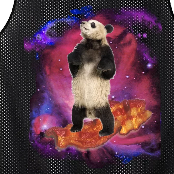 Panda Surfing Bacon In Space Mesh Reversible Basketball Jersey Tank