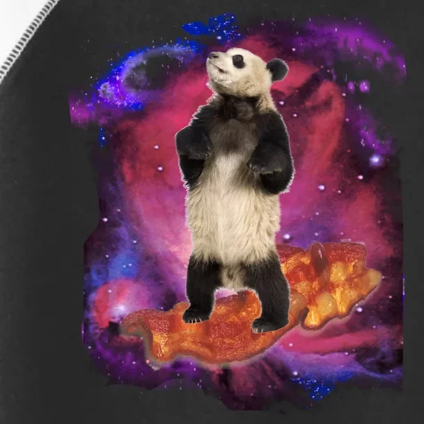 Panda Surfing Bacon In Space Toddler Fine Jersey T-Shirt